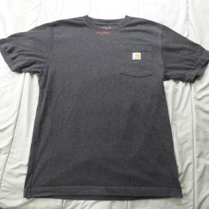 Carhartt Shirt Mens Small Gray Loose Fit Pocket Tee Hunting Fishing Mens